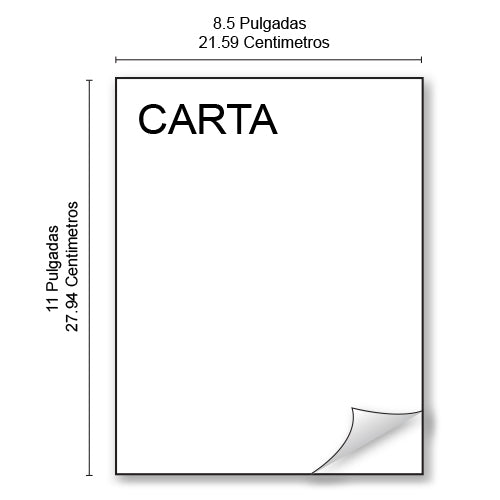 Etiqueta tamaño carta - Blanca (Hoja laser)